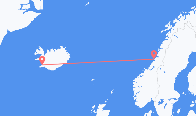 Reykjavik to Rørvik