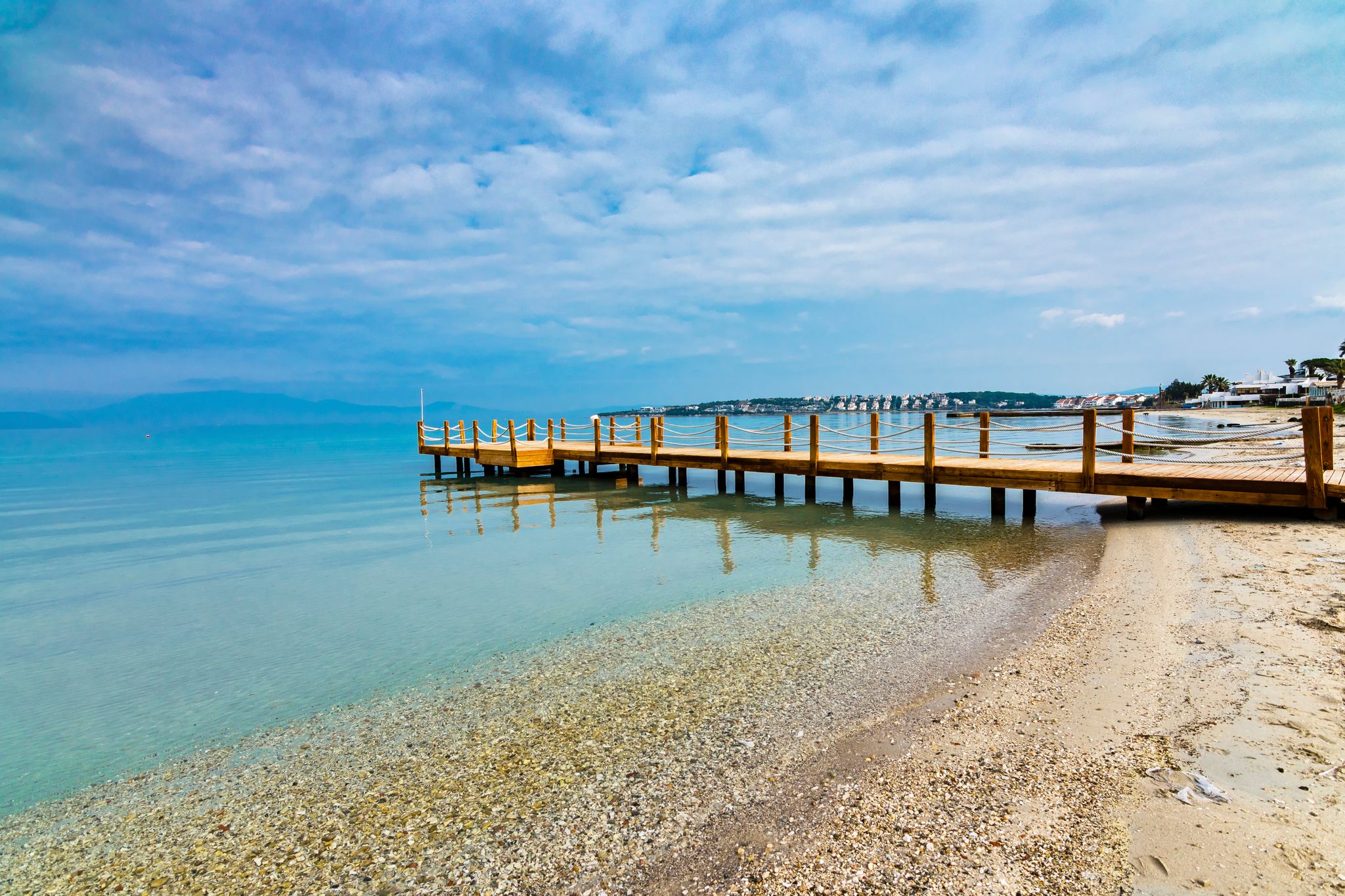 Photo of aerial view of Cruise Ship in the Cesme Marina, Turkey.