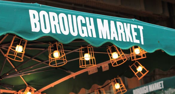 Photo of Borough Market, London, UK.