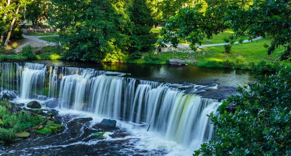 Photo of Keila natural waterfall green view in Estonia.