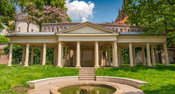 Photo of building in Denis Gardens in the center of Brno city, Czech Republic.