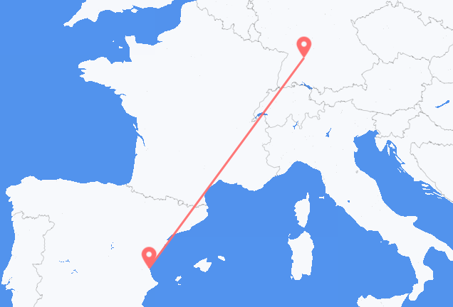 Valencia to Stuttgart
