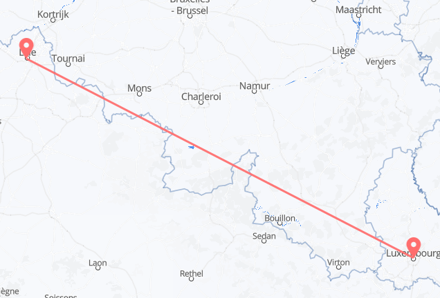 Lille nach Luxemburg