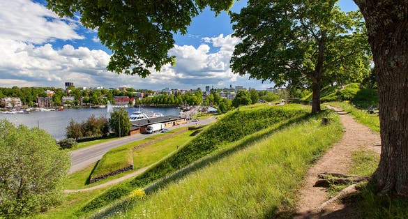 Photo of the Saimaa in the center of the Lappeenranta, Finland..