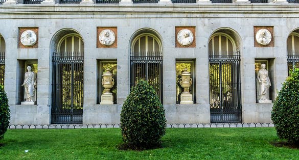 Photo of view of Prado Museum (Spanish national art museum).
