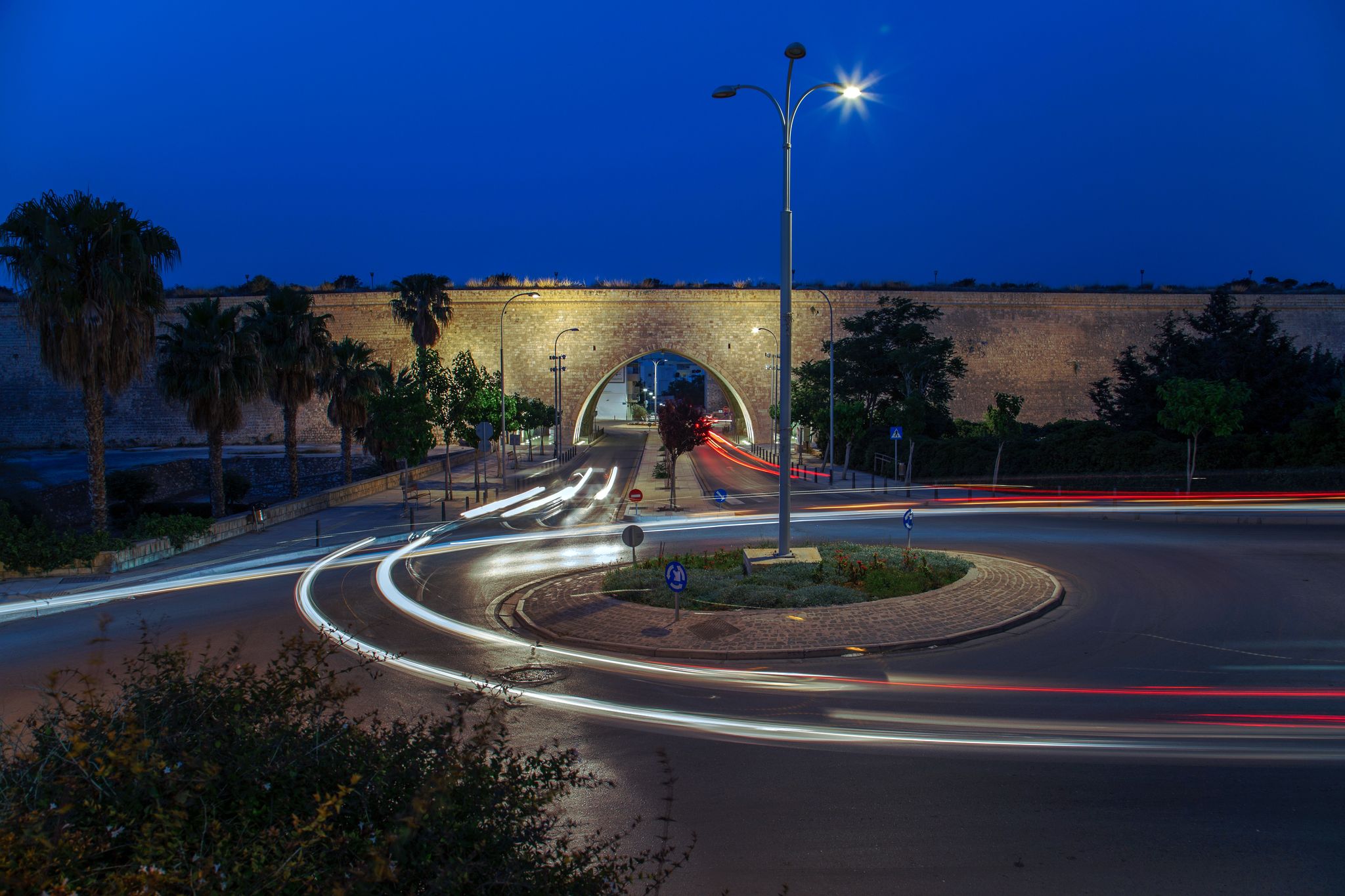 photo of view of Neoria, old venetian walls of the shipyards at Heraklion, Crete, Greece..