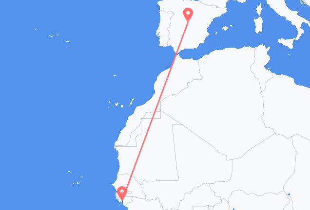Bissau to Madrid