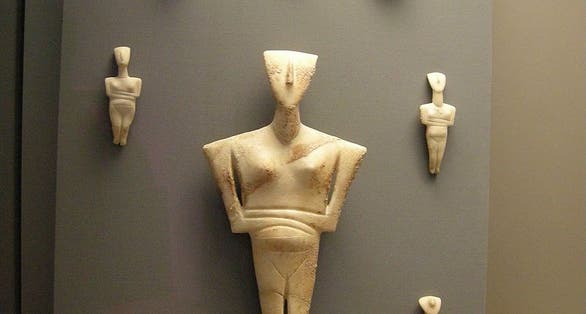 photo of Cycladic idol .