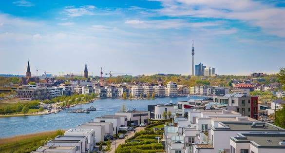 photo of view of Phoenix See Dortmund Germany !.