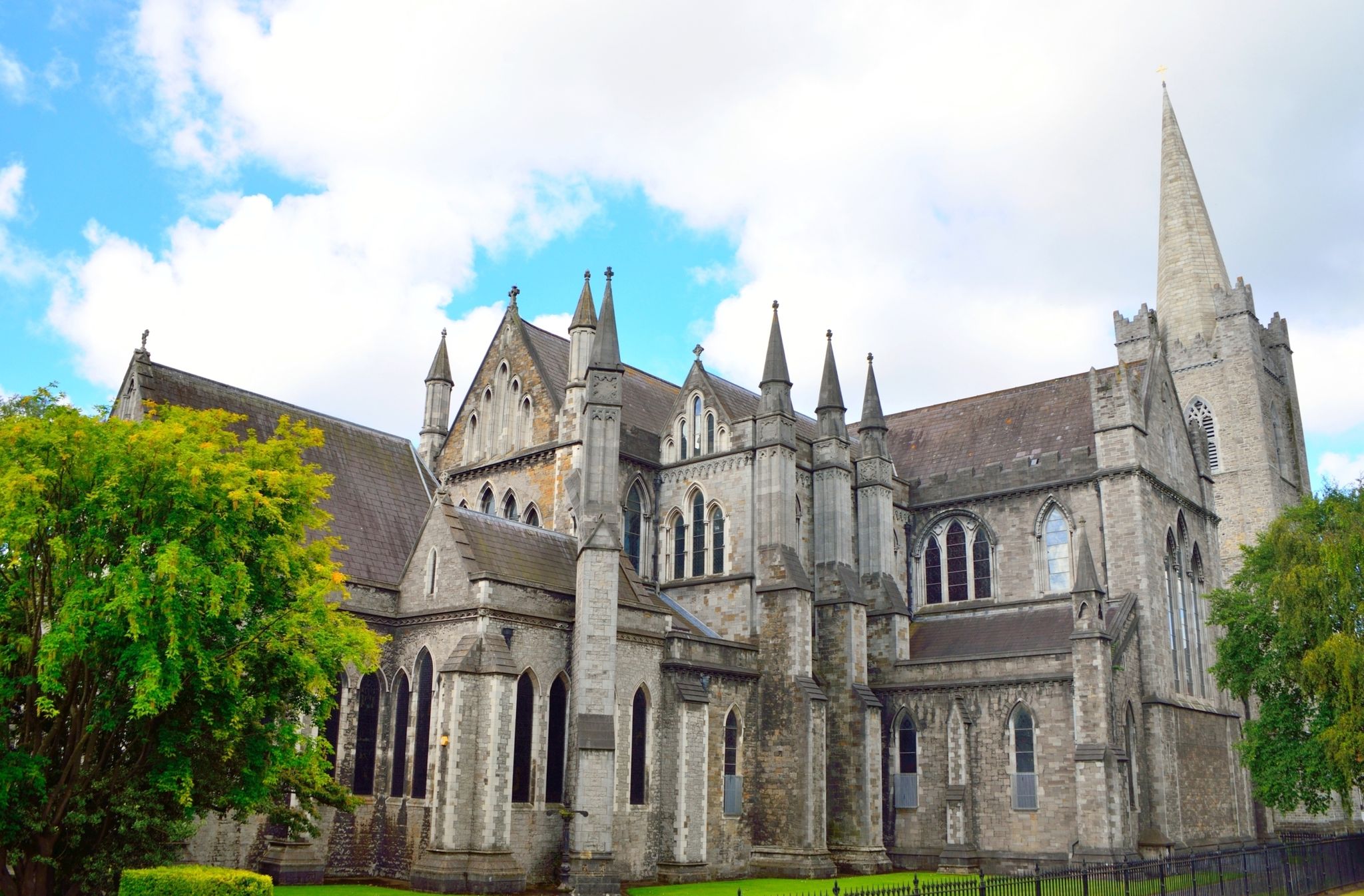 Photo of St. Patrick's cathedral in Dublin, Ireland.