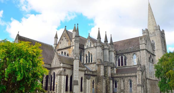 Photo of St. Patrick's cathedral in Dublin, Ireland.