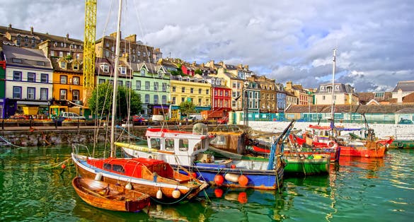 photo of view of Impression of the St. Colman's Cathedral in Cobh near Cork, Ireland.