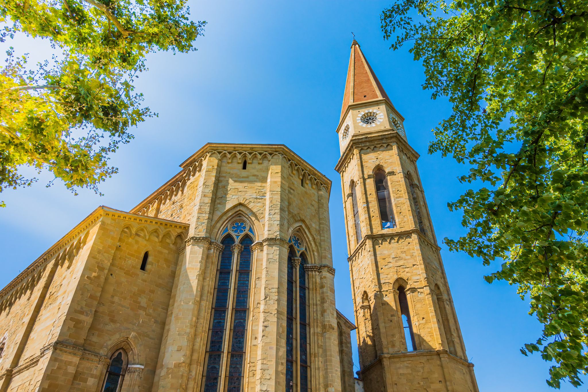 photo of view Tuscany - Italy: Arezzo Cathedral (Cattedrale di Ss. Donato e Pietro). It's a Roman Catholic cathedral in the city of Arezzo in Tuscany, Italy.