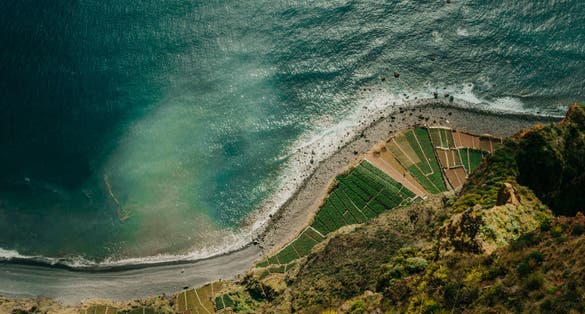 Aerial View from Cabo Girão, Câmara de Lobos, Madeira, Portugal