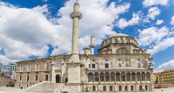 photo of morning view of Laleli Mosque in Istanbul ,Turkey.