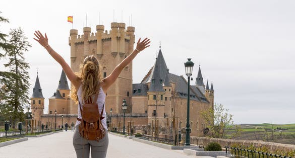 photo of tourism at Segovia Alcazar in Spain, Castile and leon.
