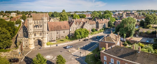Canterbury view in summer, Kent, England