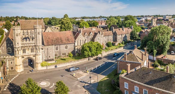 Canterbury view in summer, Kent, England