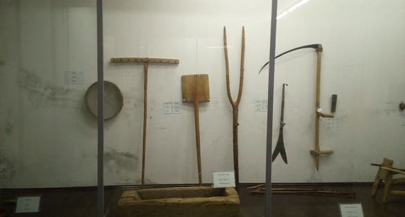 Photo of the interior of the Archaeological Museum in Ulcinj Old Town or Stari Grad, an ancient castle and neighborhood in Ulcinj, Montenegro.