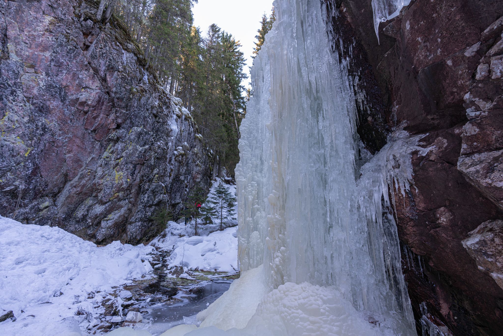 Photo of Hitonhauta the gorge formed during the Ice Age. It is 800 meters long, walls are 10-20 meters high and width 30-40 meters, Laukaa, Finland.