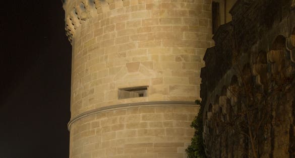 photo of Nölliturm at night in Lucerne, Switzerland.