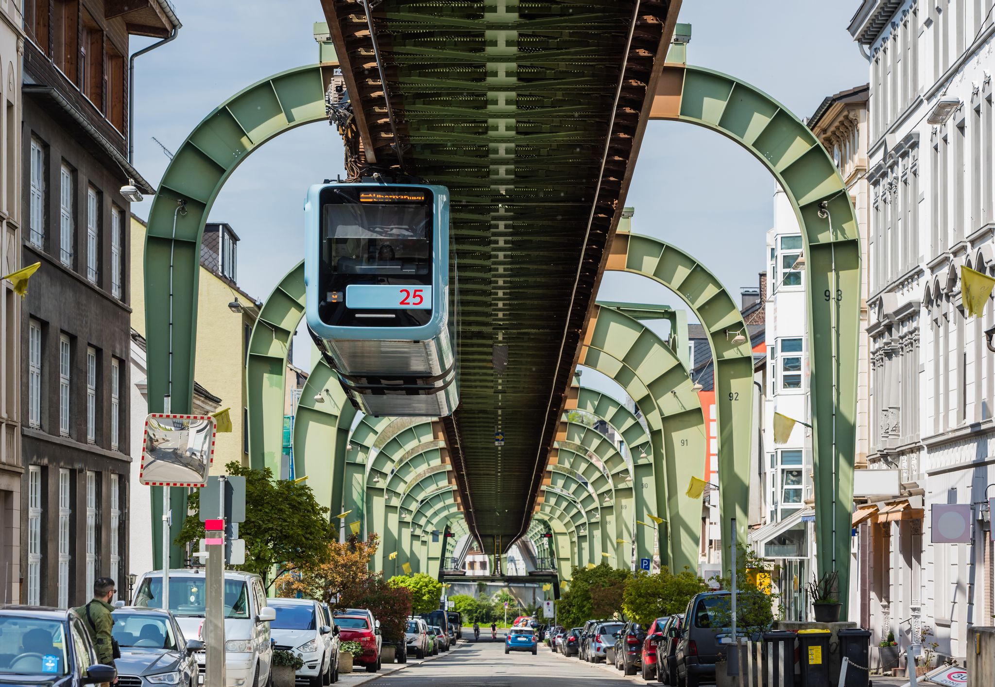 The suspension railway in Wuppertal; North Rhine-Westphalia; Germany