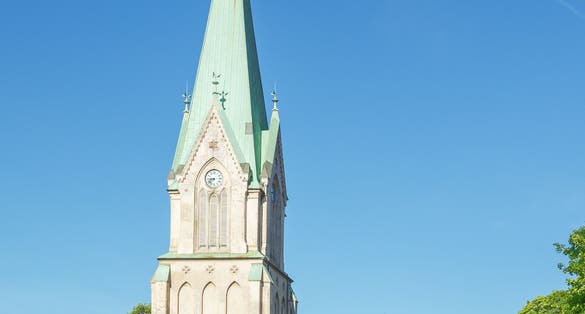 View of the Kristiansand Cathedral, seen from the front.