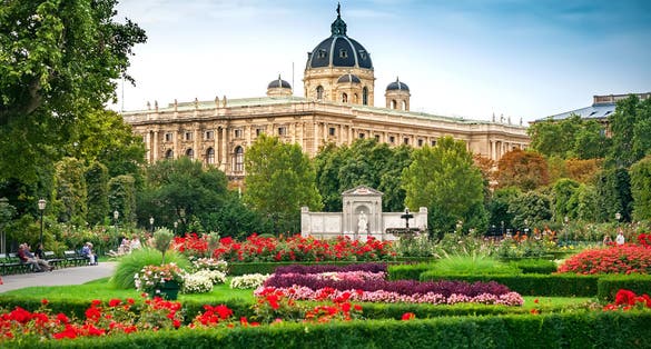 Photo of the Volksgarten (People's Garden) in Vienna, Austria.