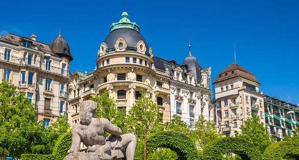 Photo of the statue Aurore in Lausanne ,Switzerland.