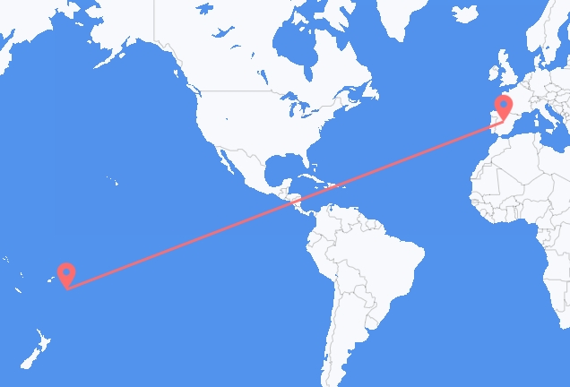 frá Nukuʻalofa til Madrídar