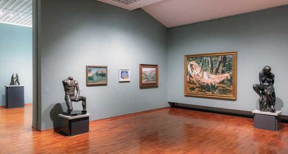 photo of view Civic Gallery of Modern antemporary Art, Turin, Italy.