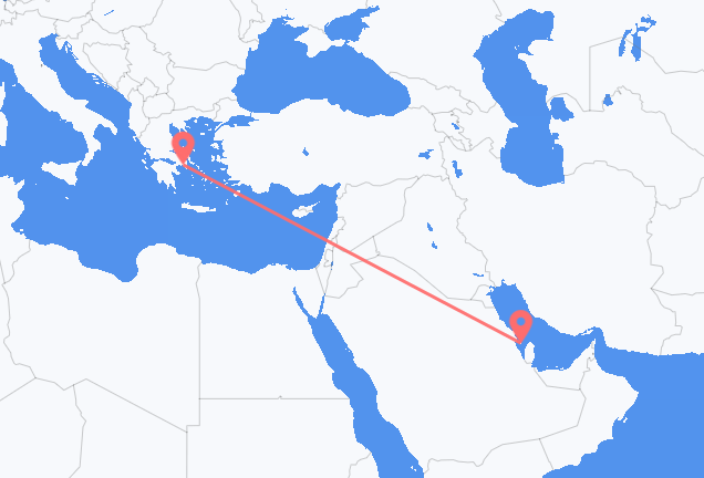 Bahrain Island to Athens