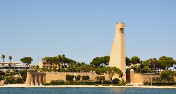 Monument to the Sailor of Italy, Brindisi city, Apulia, southern Italy.
