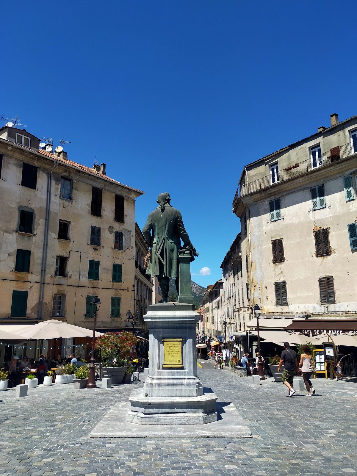 Pascal Paoli statue, Corte, Haute-Corse, Corsica, Metropolitan France, France