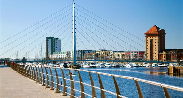 Photo of Millennium Foot Bridge, SA1 Area, Swansea Marina, Wales, U.K.