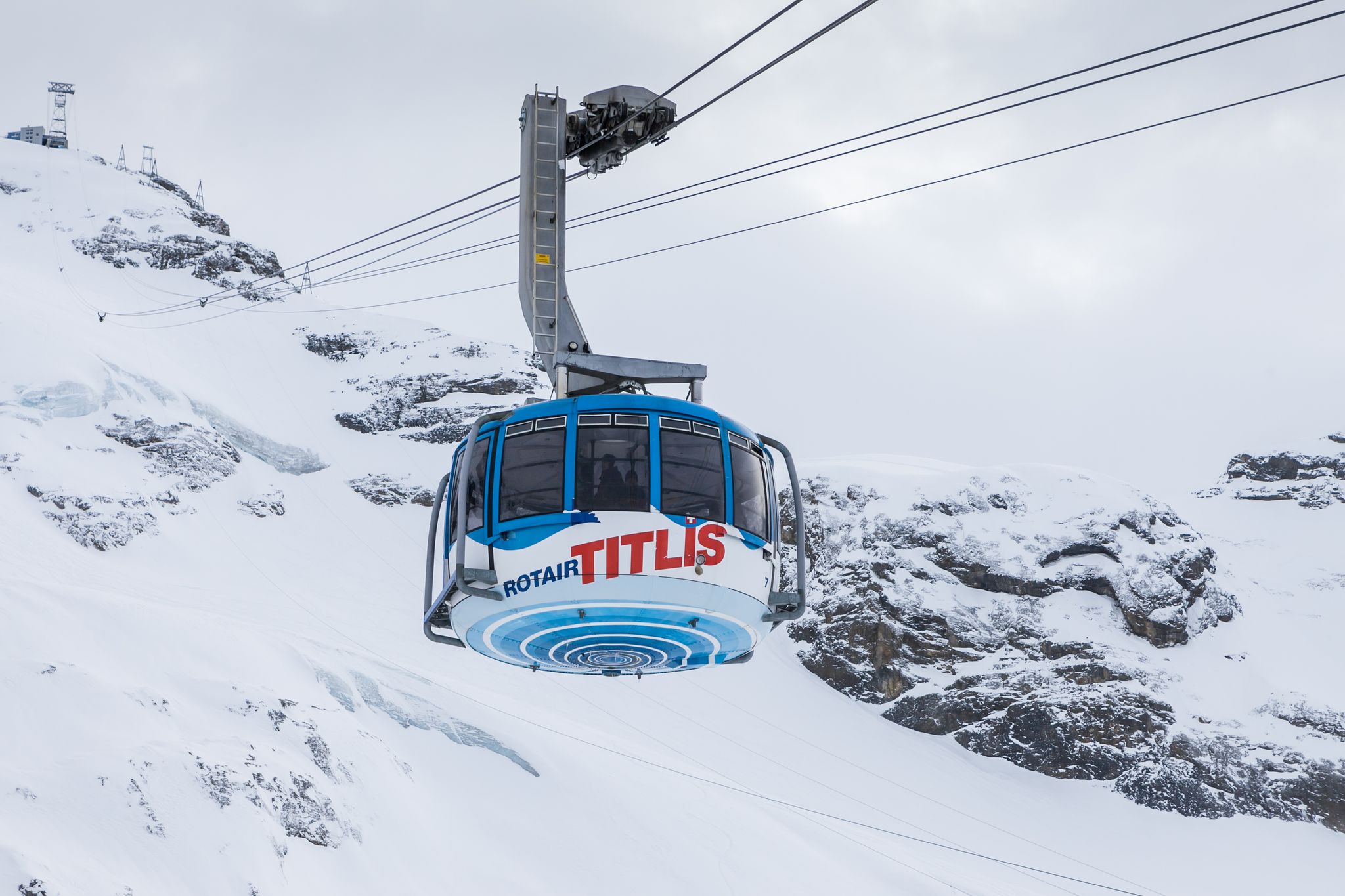 photo of cable car to Mt. Titlis in Switzerland.