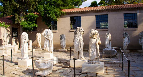 Photo of statue in the museum, ancient Corinth, Greece.