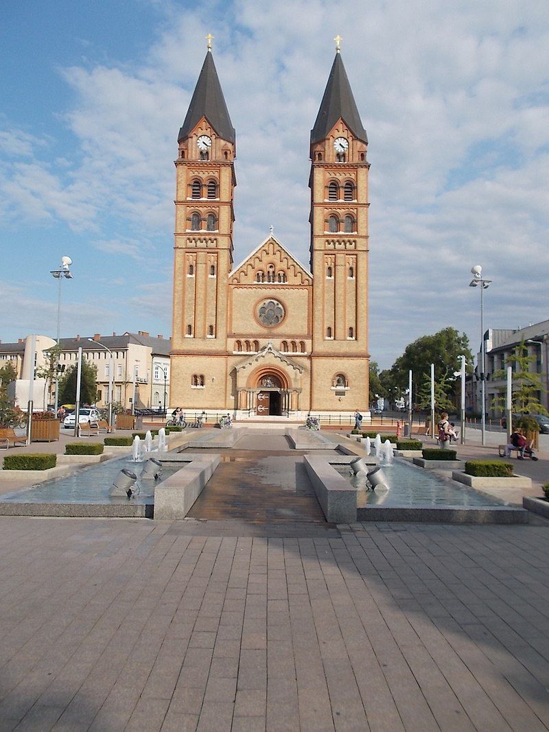 phot of viewCathedral in Nyiregyhaza, Nyíregyháza, Hungary.