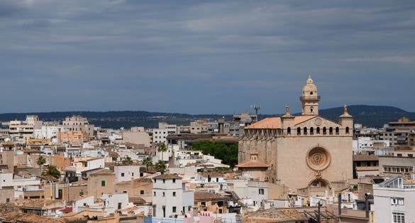 Photo of Basilica de Sant Francesc, example of Gothic architecture i Palma, built between the 13th and 14th centuries (Palma, Mallorca, Balearic Islands)