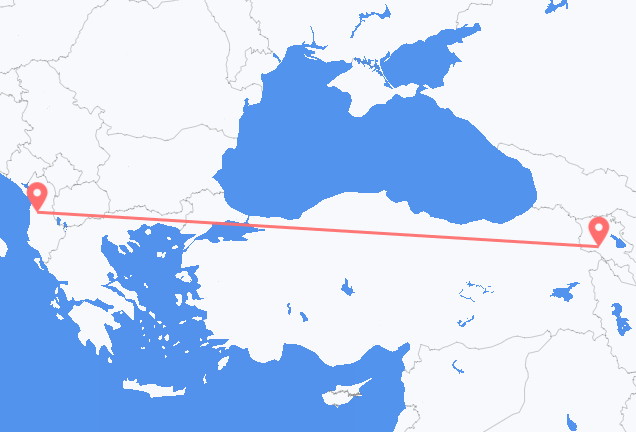 Yerevan to Tirana