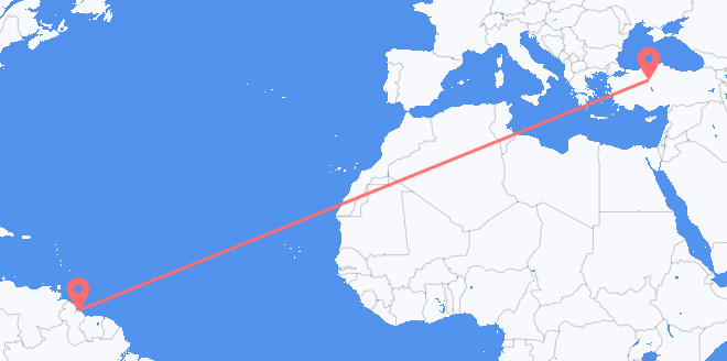 Guyana to Turkey