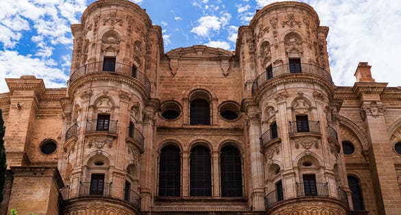 Photo of View of one of the facades of the Cathedral of the Incarnation of Malaga. Photo taken in Malaga, Andalucia, Spain.