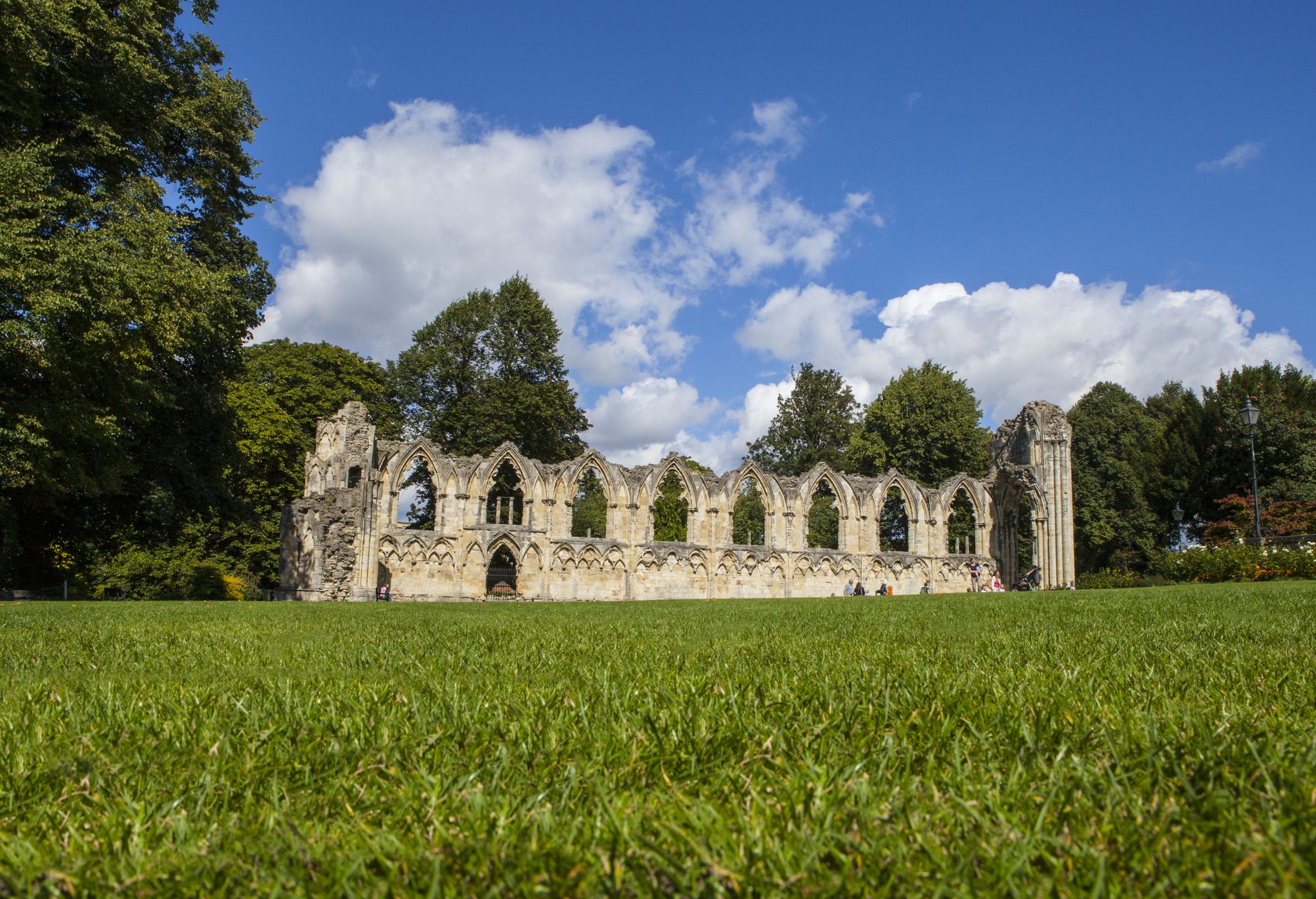 Photo of St. Marys Abbey Ruins situated in Museum Gardens in York, England.