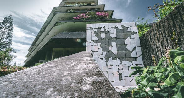 Photo of Abandoned hotel in Sete Cidades, San Miguel island, Azores, Portugal.