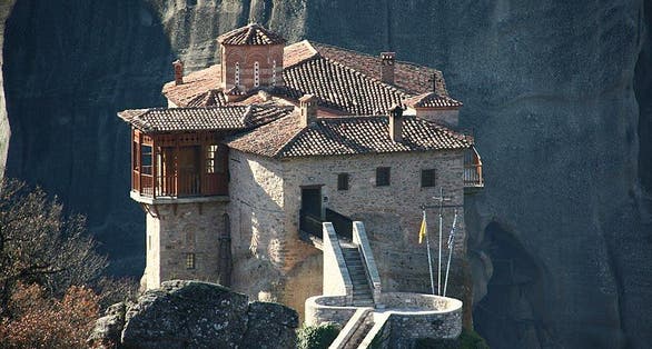 photo of view of Moni Rousanou, Kastraki, Greece.