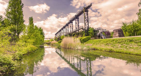 photo of view of Landschaftspark Duisburg Nord Industrial Culture Park Germany .