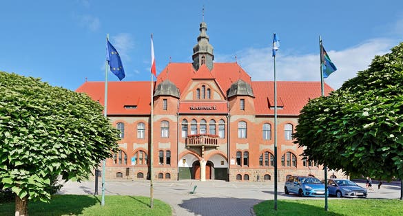  Photo of town Hall in Ostrava ,Czechia.