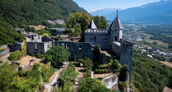 Miolans Fortres, near Albertville, French medieval castle.
