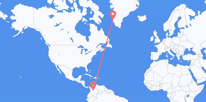 Colombia a Groenlandia