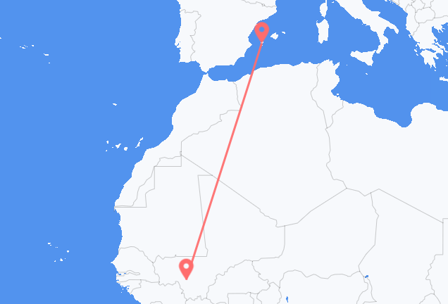 Bamako to Ibiza